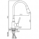 Смеситель для кухни с гибким изливом Frap F4044-81