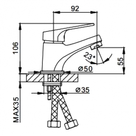 Смеситель для раковины Frap F1013